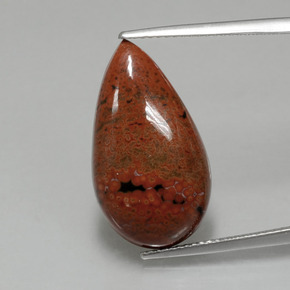 Diaspro naturale multicolore da 9,11 ct, taglio a pera, opaco