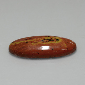 Diaspro naturale multicolore da 17,43 ct, taglio ovale, opaco