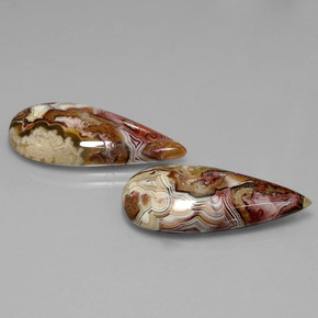 Gemme di Diaspro Multicolore naturale da  ct, Forma a pera, Opaco