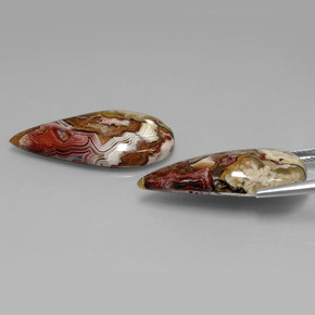 Gemme di Diaspro Multicolore naturale da  ct, Forma a pera, Opaco