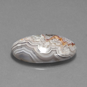 Diaspro naturale multicolore da 13,07 ct, taglio ovale, opaco