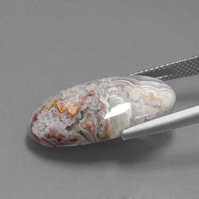 Diaspro naturale multicolore da 13,07 ct, taglio ovale, opaco