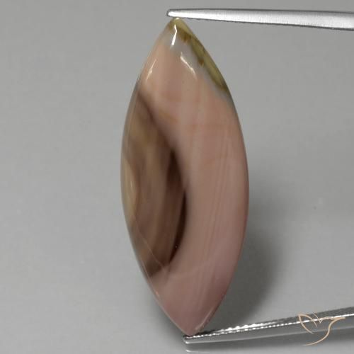 16.57ct Naturale Multicolore Diaspro, Taglio marquise, Opaco