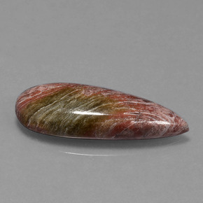 Diaspro naturale multicolore da 5,92 ct, taglio a pera, opaco