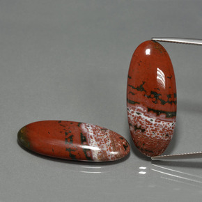 Gemme di Diaspro Multicolore naturale da 33.98 ct, Taglio ovale, Opaco