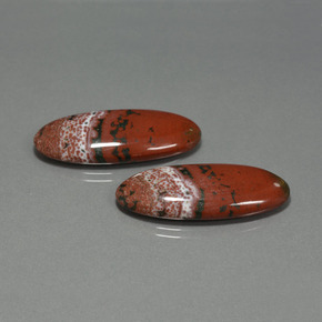 Gemme di Diaspro Multicolore naturale da 33.98 ct, Taglio ovale, Opaco