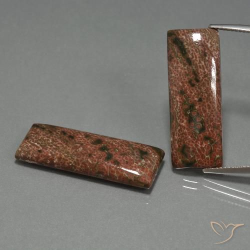 27.78ctw Naturale Multicolore Diaspro, Taglio a baguette, Opaco