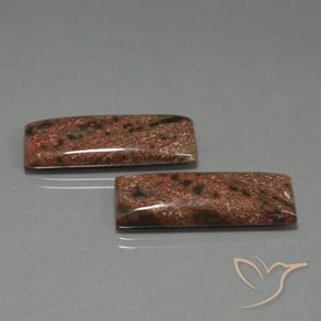 Gemme di Diaspro Multicolore naturale da 27.78 ct, Taglio a baguette, Opaco