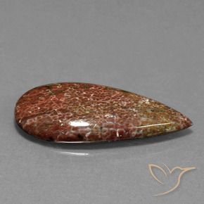 Diaspro Multicolore naturale da 9.57 ct, Forma a pera, Opaco