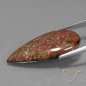 Diaspro Multicolore naturale da 9.57 ct, Forma a pera, Opaco