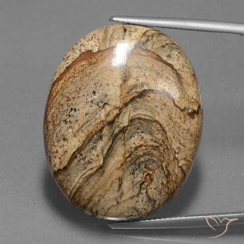 45.92ct Naturale Multicolore Diaspro, Ovale, Opaco