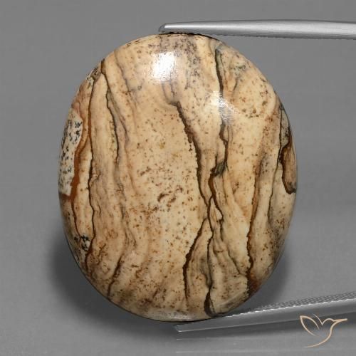 41.04ct Naturale Multicolore Diaspro, Ovale, Opaco