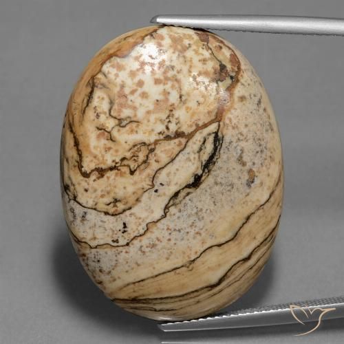 35.84ct Naturale Multicolore Diaspro, Ovale, Opaco