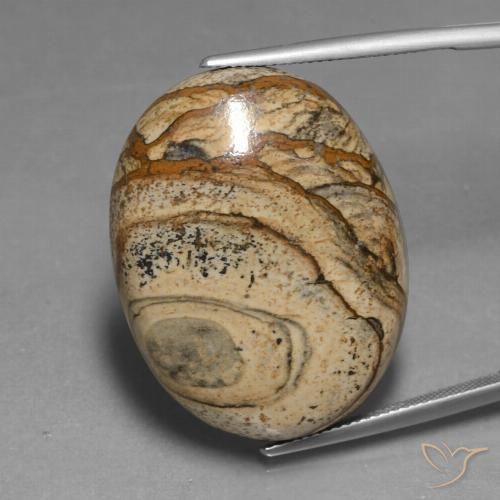 48.37ct Naturale Multicolore Diaspro, Ovale, Opaco