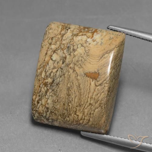 28.04ct Naturale Multicolore Diaspro, Taglio a baguette, Opaco