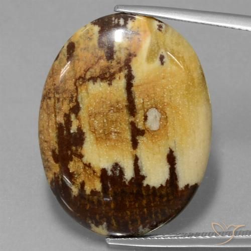 28.65ct Naturale Multicolore Diaspro, Ovale, Opaco