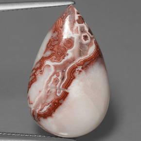 Diaspro Multicolore naturale da 15.54 ct, Forma a pera, Opaco