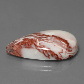 Diaspro Multicolore naturale da 15.54 ct, Forma a pera, Opaco