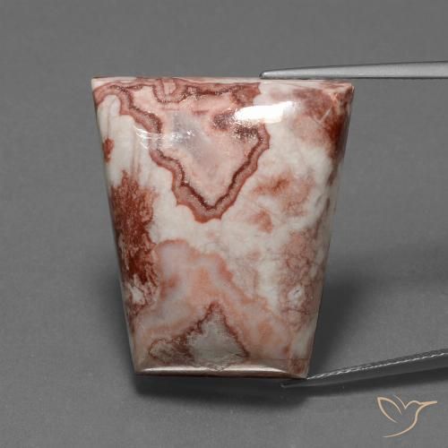 52.45ct Naturale Multicolore Diaspro, Taglio a fantasia, Opaco