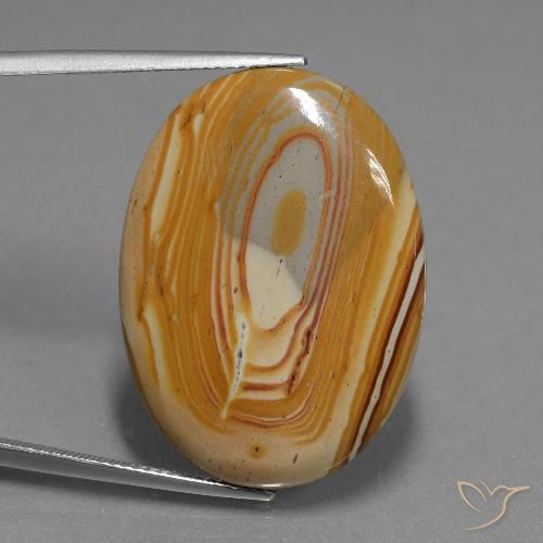 23.88ct Naturale Multicolore Diaspro, Ovale, Opaco