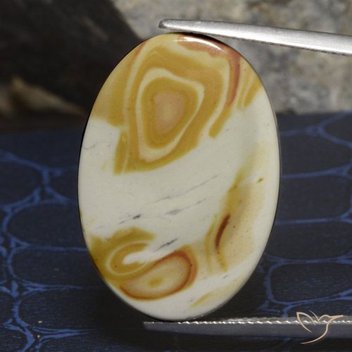 20.47ct Naturale Multicolore Diaspro, Ovale, Opaco