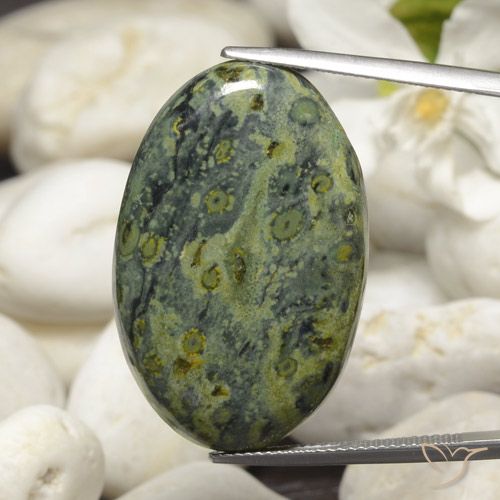 35.03ct Naturale Multicolore Diaspro, Ovale, Opaco