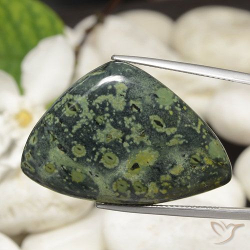 44.66ct Naturale Multicolore Diaspro, Taglio trillion, Opaco