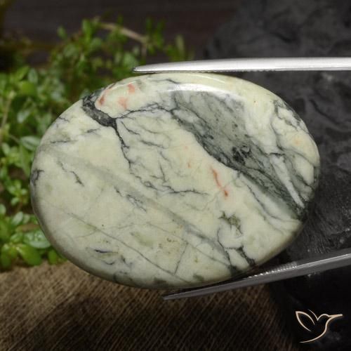 Diaspro Multicolore naturale da 84.82 ct, Ovale, Opaco