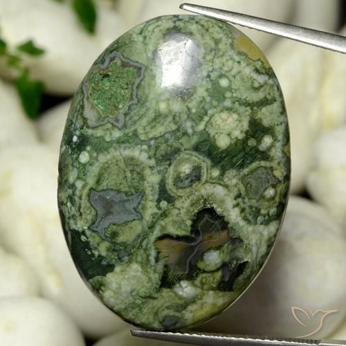 30.18ct Naturale Multicolore Diaspro, Ovale, Opaco