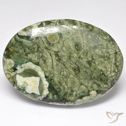 33.87ct Naturale Multicolore Diaspro, Ovale, Opaco