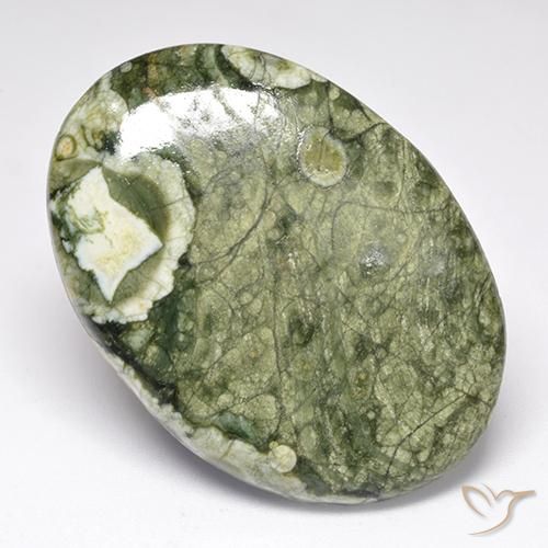 Diaspro Multicolore naturale da 33.87 ct, Ovale, Opaco