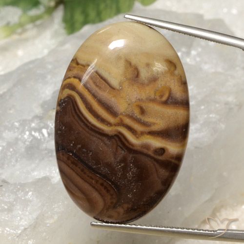 26.36ct Naturale Multicolore Diaspro, Ovale, Opaco