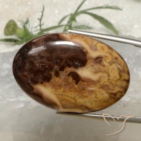 Diaspro Multicolore naturale da 36.78 ct, Ovale, Opaco