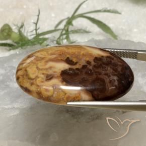 Diaspro Multicolore naturale da 36.78 ct, Ovale, Opaco