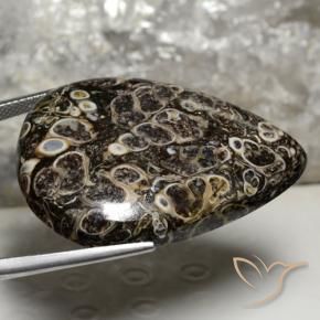 Diaspro Multicolore naturale da 50.43 ct, Forma a pera, Opaco
