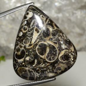 Diaspro naturale multicolore da 34,34 ct, taglio a pera, opaco