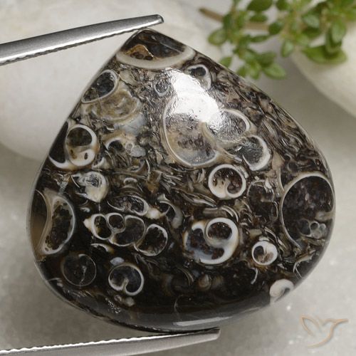 35.93ct Naturale Multicolore Diaspro, Forma a pera, Opaco