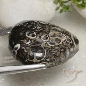 Diaspro Multicolore naturale da 35.93 ct, Forma a pera, Opaco
