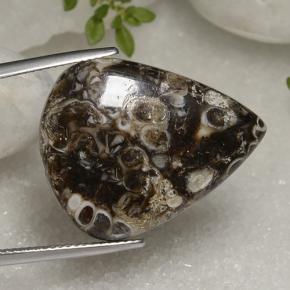 Diaspro Multicolore naturale da 22.56 ct, Forma a pera, Opaco