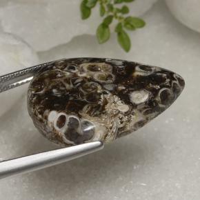 Diaspro Multicolore naturale da 22.56 ct, Forma a pera, Opaco