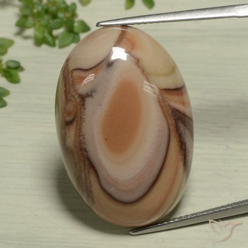 25.95ct Naturale Multicolore Diaspro, Ovale, Opaco