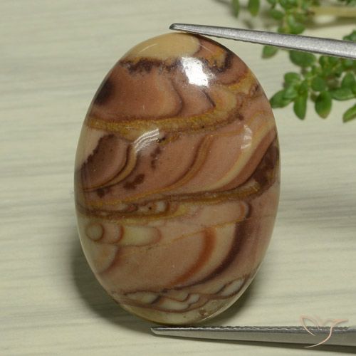 22.47ct Naturale Multicolore Diaspro, Ovale, Opaco