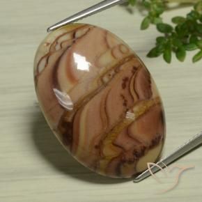 Diaspro Multicolore naturale da 22.47 ct, Ovale, Opaco