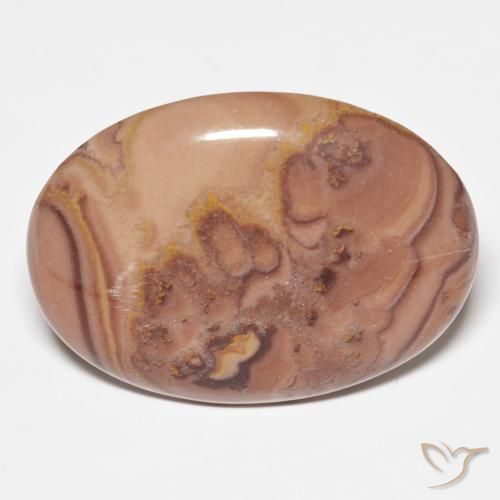 22.10ct Naturale Multicolore Diaspro, Ovale, Opaco