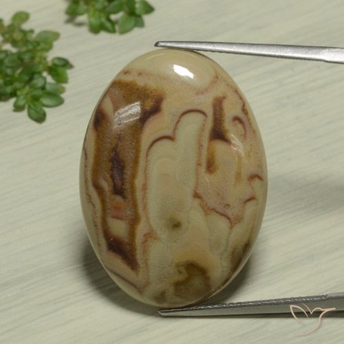 22.89ct Naturale Multicolore Diaspro, Ovale, Opaco
