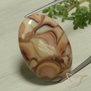 Diaspro Multicolore naturale da 25.36 ct, Ovale, Opaco