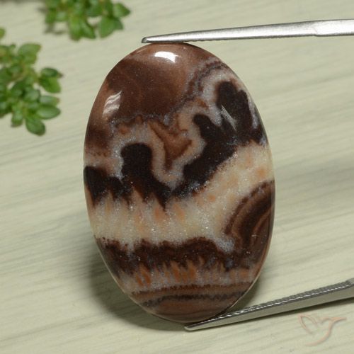 18.89ct Naturale Multicolore Diaspro, Ovale, Opaco