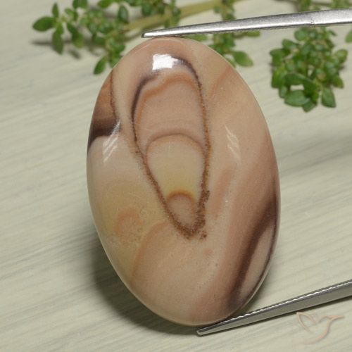 23.72ct Naturale Multicolore Diaspro, Ovale, Opaco
