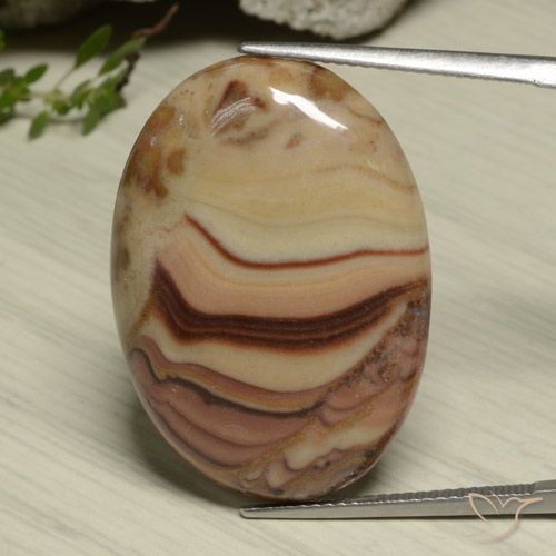 24.13ct Naturale Multicolore Diaspro, Ovale, Opaco