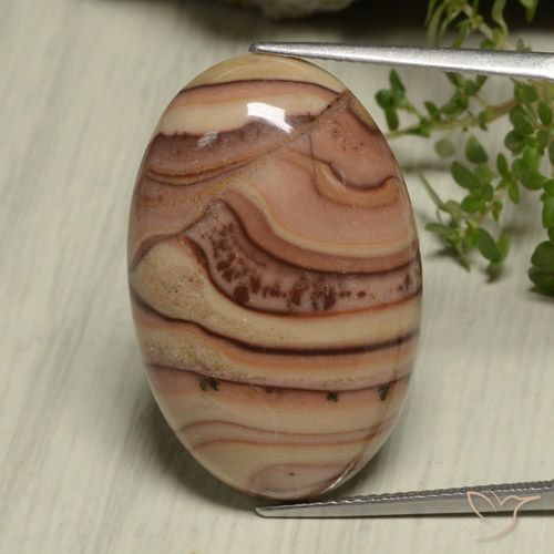 24.05ct Naturale Multicolore Diaspro, Ovale, Opaco